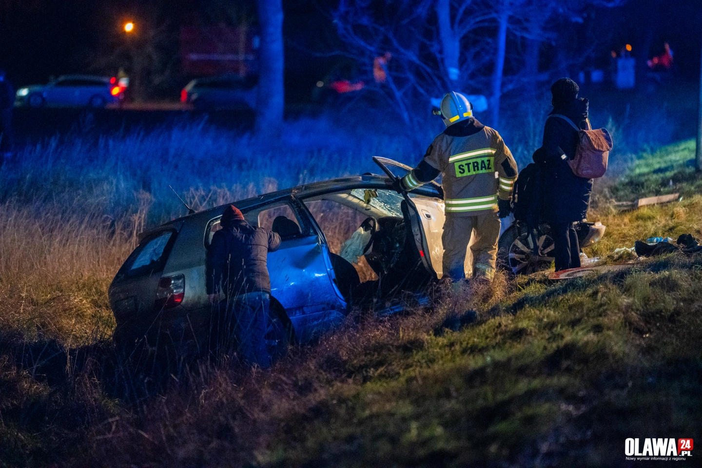 Poważny wypadek w Groblicach. Droga jest zablokowana [ZDJĘCIA]