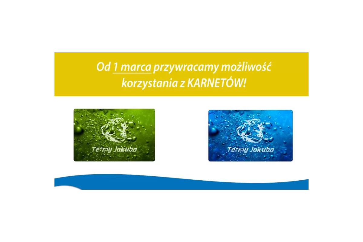 W Termach Jakuba ponownie skorzystasz z karnetów 