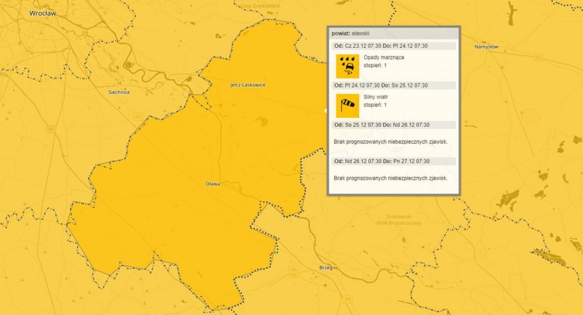 Marznące opady i silny wiatr. IMGW ostrzega 