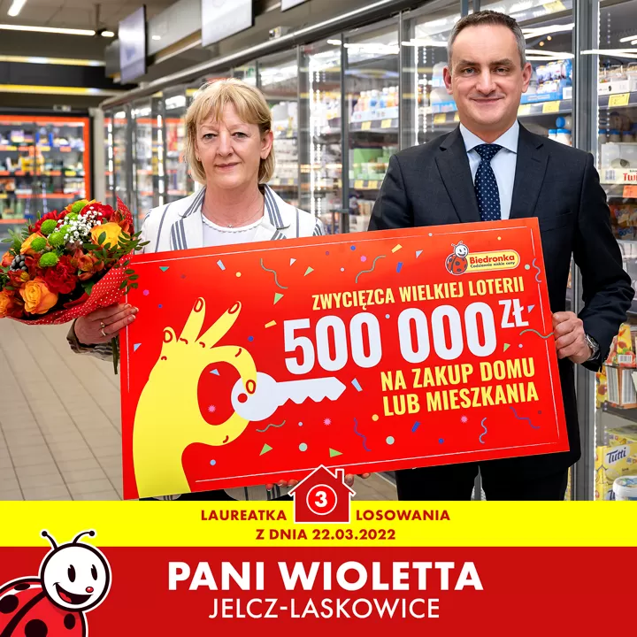  Loteria-Biedronki: Mieszkanka Jelcza-Laskowic z główną nagrodą! 