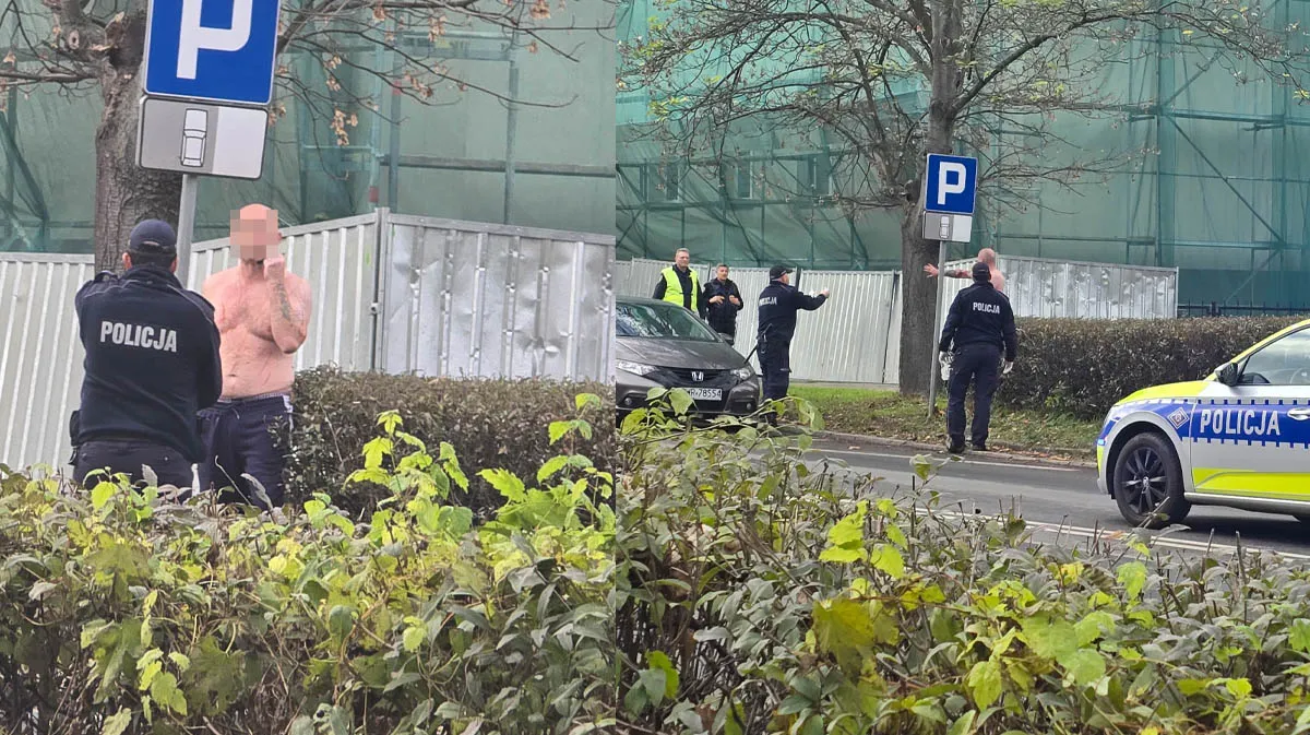 Pociął swoje ciało i przyłożył kawałek szkła do szyi. Akcja policji na Placu Zamkowym 