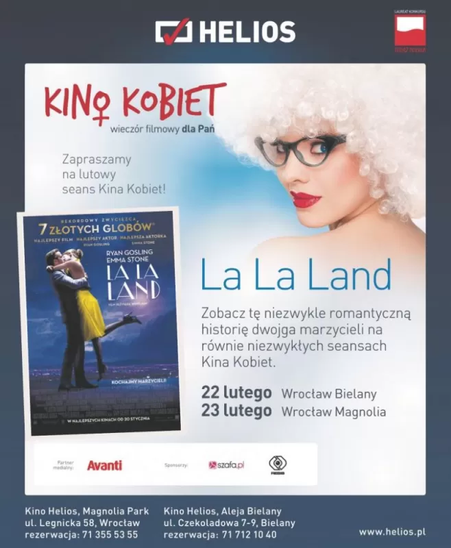Kino Helios Aleja Bielany i Magnolia Park zaprasza na styczniowy pokaz „Kino Kobiet”