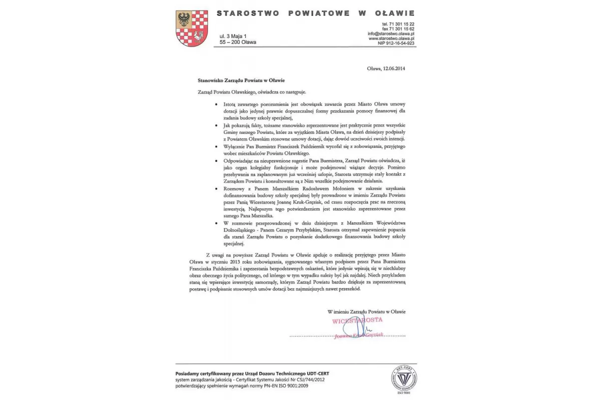 Rodzice spotkali się z wicemarszałkiem