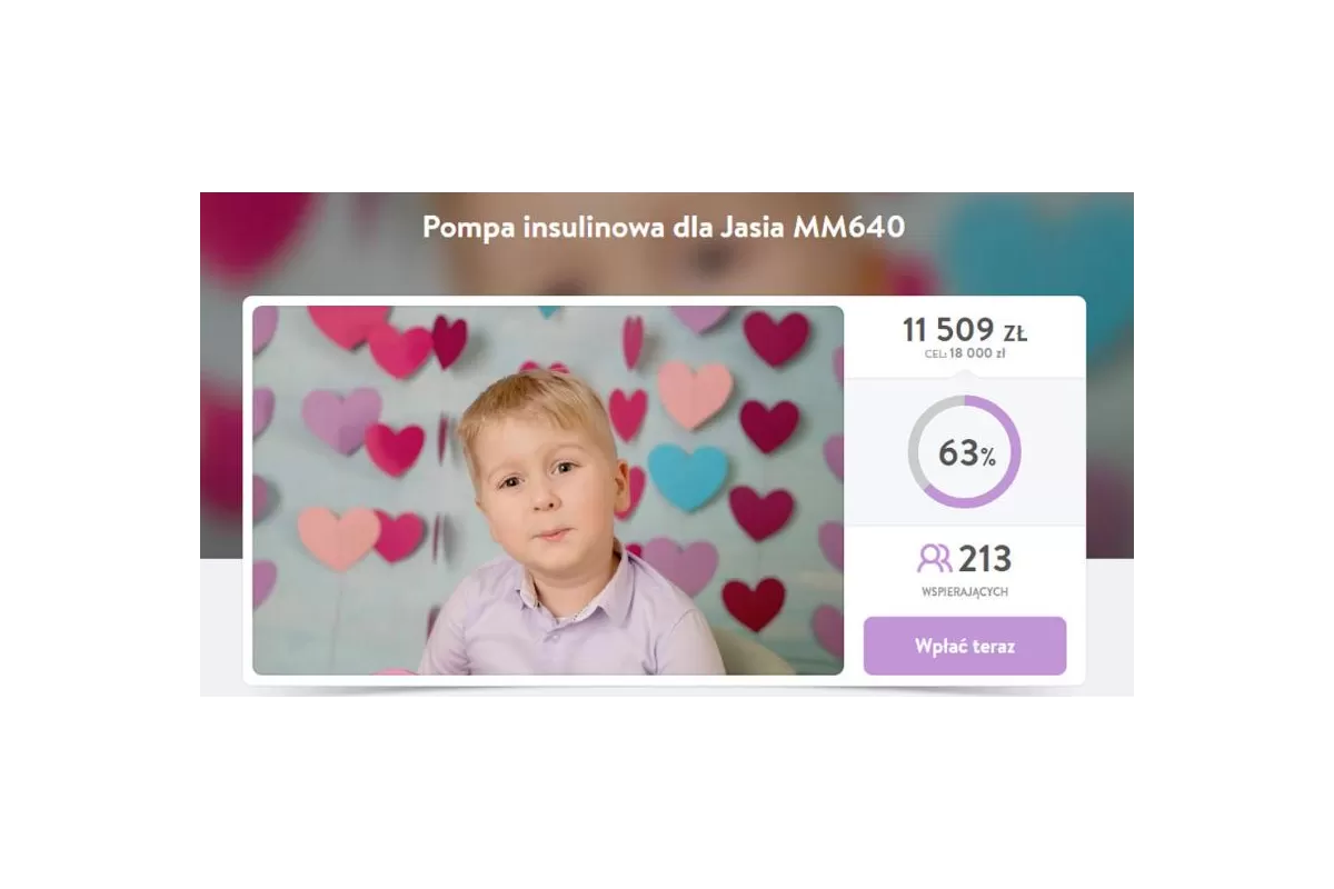 Jaś potrzebuje pompę insulinową