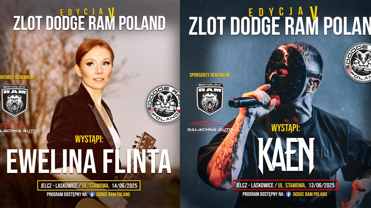 Gwiazdy na zlocie Dodge Ram. Sprawdź, kto wystąpi na scenie 