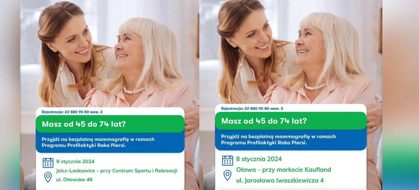 Skorzystaj z bezpłatnej mammografii 