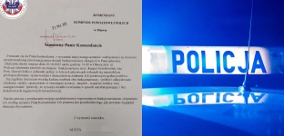 Mieszkanka dziękuję policjantom za pomoc