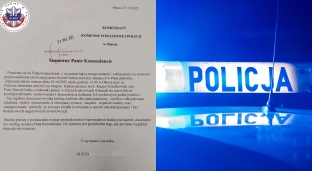 Mieszkanka dziękuję policjantom za pomoc