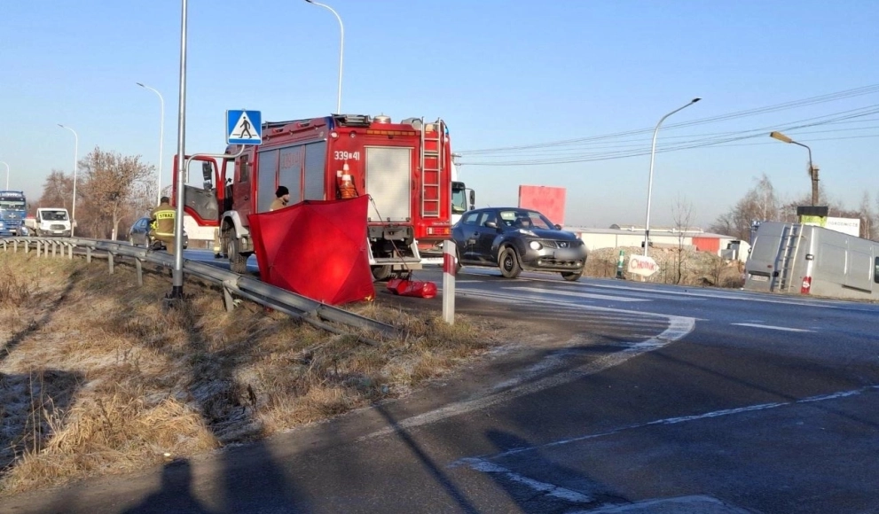 Śmiertelny wypadek rowerzysty. Utrudnienia na trasie Oława-Wrocław