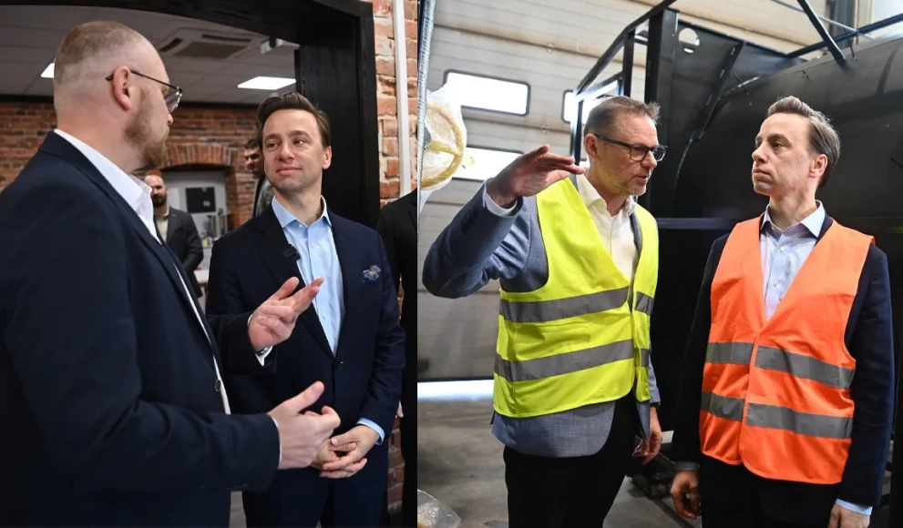 Krzysztof Bosak z wizytą w powiecie oławskim: odwiedził muzeum i lokalna firmę
