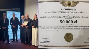 Bystrzyca z promesą na remont wieży kościoła