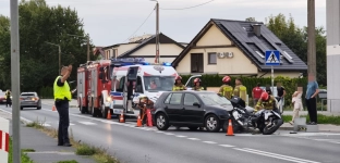 Nie ustąpiła pierwszeństwa motocykliście. 46-latek trafił do szpitala