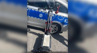 Pijany na hulajnodze, a pojazd okazał się kradziony