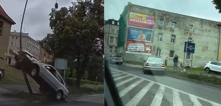 Z impetem wjechał w latarnię. Dostał wysoki mandat karny