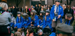 Harcerze z Oławy rozpoczęli Jubileuszowy Zlot od uroczystego ogniska