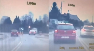 Spieszył się do pracy, zakończył jazdę z 65 punktami karnymi