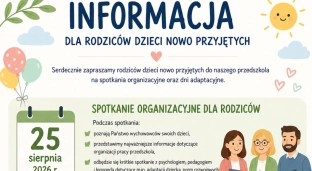 Przedszkole zaprasza nowych podopiecznych