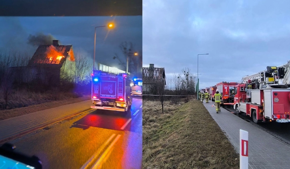 Wybuch butli z gazem w Owczarach. Mężczyzna trafił do szpitala