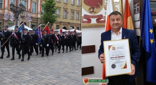 Wójt Artur Piotrowski wyróżniony za wsparcie Ochotniczych Straży Pożarnych