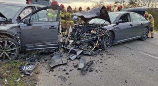 Wypadek na trasie Oława - Jelcz-Laskowice droga zablokowana