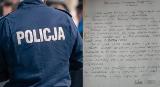 List z podziękowaniami dla dzielnicowego