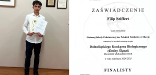Filip Seiffert finalistą w konkursie zDolny Ślązak