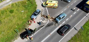 Wypadek na skrzyżowaniu Opolskiej i Polnej. Ruch wahadłowy i spore korki