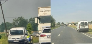 Porzucony dostawczak utrudniał ruch i stwarzał zagrożenie. Został odholowany