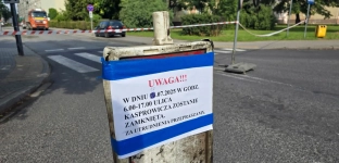 Ulica Kasprowicza całkowicie wyłączona z ruchu. Trwają roboty drogowe