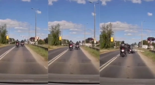 Uszkodzenie rogatek na ulicy Wiejskiej. Nagranie z kamerki samochodowej ujawnia szczegóły zdarzenia