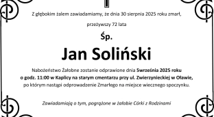 Ostatnie pożegnanie Jana Solińskiego