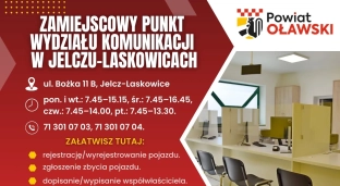 Już działa punkt Wydziału Komunikacji w Jelczu-Laskowicach