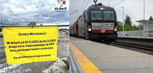 Utrudnienia przy przystanku Oława Zachodnia, zamknięty bęzie dojazd i parking