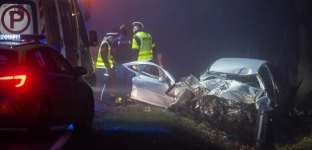 Tragedia pod Janikowem. Młody kierowca zginął na miejscu