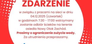 Przerwa w odbiorze ścieków na Nowym Otoku