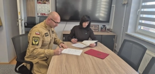 Porozumienie Gminy Domaniów z Komendą Powiatową PSP w Oławie