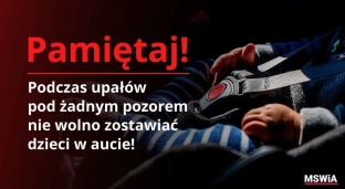 Nie zostawiaj dzieci ani zwierząt w rozgrzanym samochodzie!