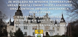 Urząd w Jelczu-Laskowicach skraca godziny pracy. Powodem upały