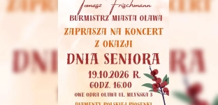 Dzień Seniora w Oławie. Burmistrz zaprasza na koncert