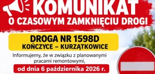 Droga Kończyce-Kurzątkowice będzie czasowo zamknięta
