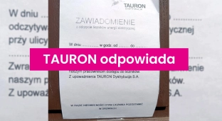 TAURON odpowiada mieszkańcom: To był błąd. Przepraszamy