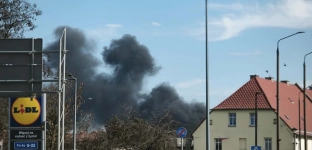Ogromne kłęby czarnego dymu. Pożar na Zielnej w Oławie