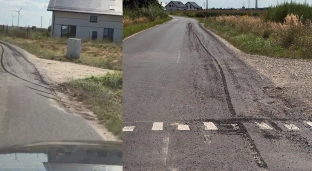 Kto zaorał drogę na ulicy Szmaragdowej? Mieszkaniec  pokazuje uszkodzoną drogę
