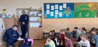 Rozmawiali z przedszkolakami o bezpieczeństwie