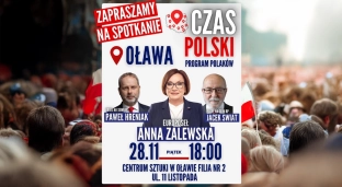 Spotkanie z europosłanką Anną Zalewską już w piątek w Oławie