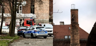 Wspiął się na komin kamienicy i zachowywał się irracjonalnie