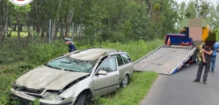 Była nietrzeźwa i dachowała. Tłumaczyła, że to zmywacz do paznokci z acetonem