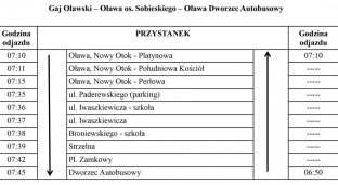 Zastępcza komunikacja na okres remontu przejazdu na Wiejskiej