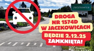 Droga w Jaczkowicach zamknięta!