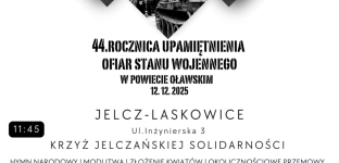 Obchody 44. rocznicy wprowadzenia stanu wojennego